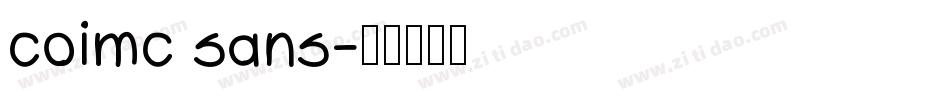 coimc sans字体转换